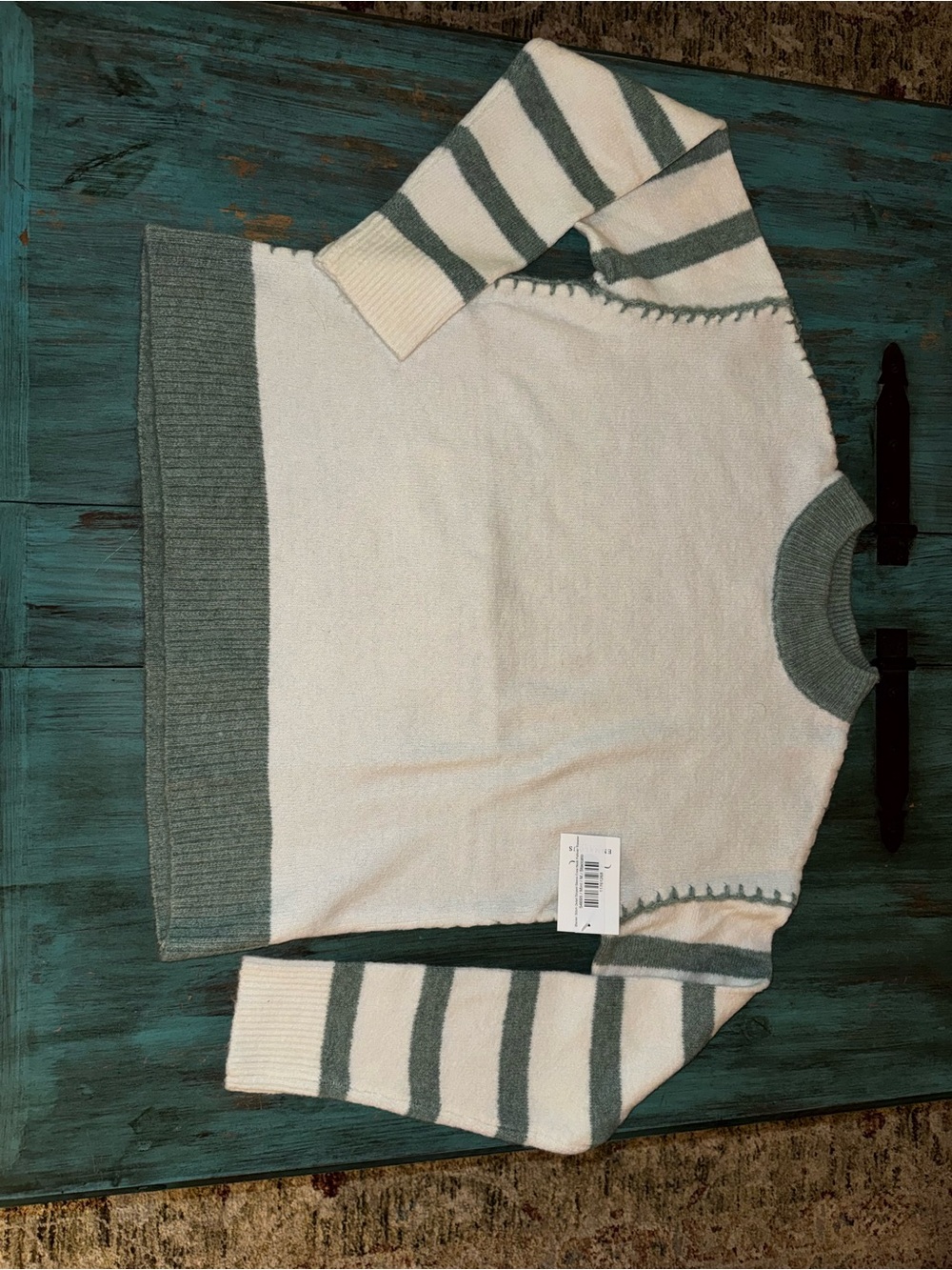 Staccato Mint Green Ribbed Knit Sweater